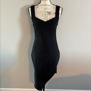 Privy Black Fitted Sheath Dress Size L Cocktail Bodycon